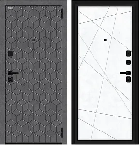 Товар Дверь Браво Кьюб/SBlack Slate Art/Snow Art DIS007431